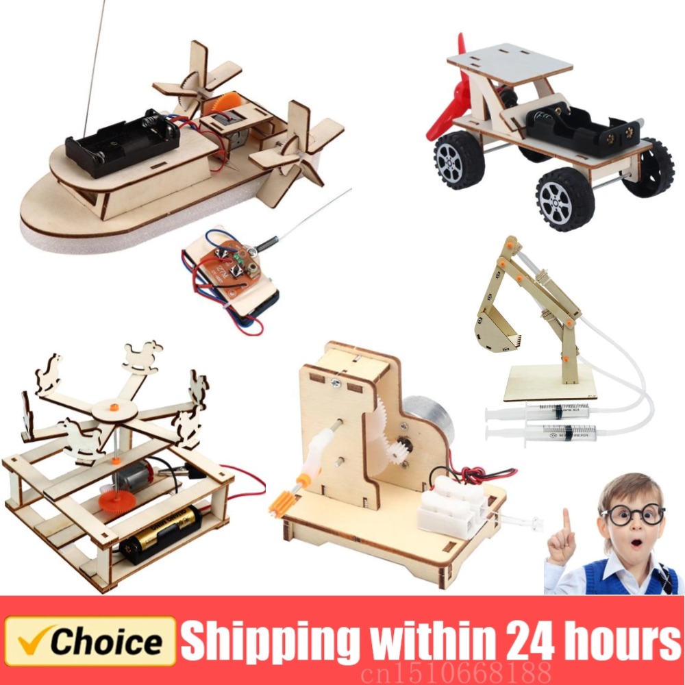Woodworking Kids Toys - Модель Лодки «сделай сам», научные игрушки,