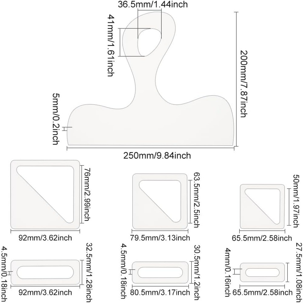 7 шт., шаблон для мясных издел – обзор и цена Woodworking Templates